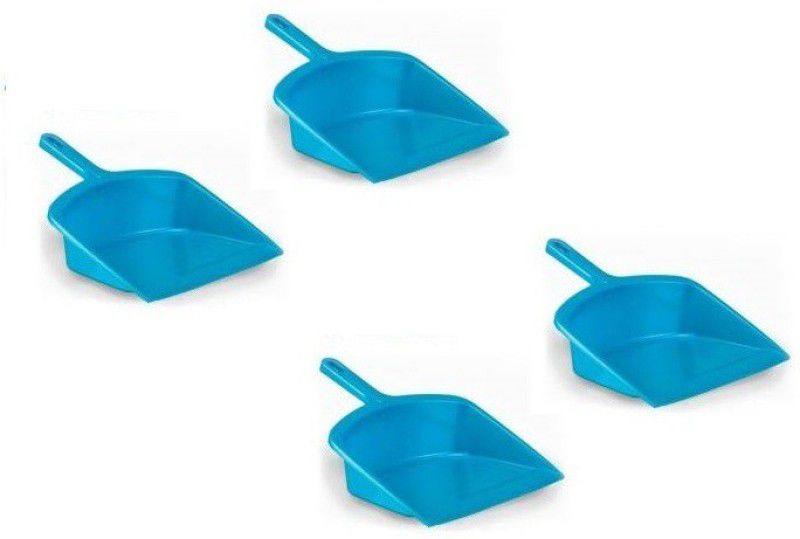 Homix Plastic Unbreakable Dustpan | Dust Collector Pan for Home , Kitchen , office and Indoor & Outdoor, Multipurpose Use(Pack of 4) Blue Plastic Dustpan  (Blue)