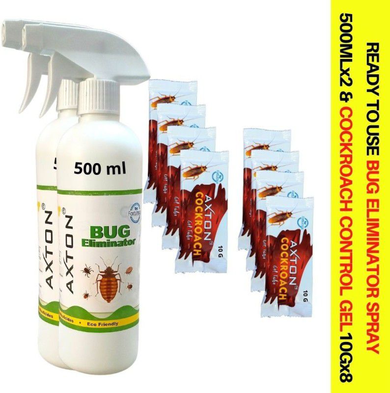 AXTON Best Bedbug Control Spray & Cockroach Control Gel  (10 x 108 g)