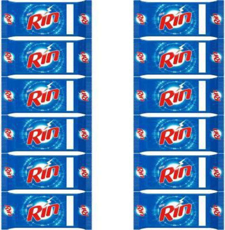 Rin Advance Big Bar Soap (Pack Of 12 ) New 12/250 GM SOAP12 Detergent Bar  (250 g, Pack of 12)