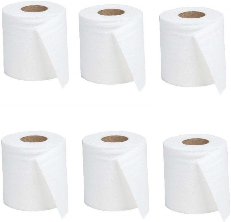 B S Natural 2 Ply Soft Toilet Tissue Paper Rolls - 100 Sheets (Pack of 6) Toilet Paper Roll  (2 Ply, 100 Sheets)