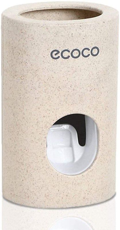 CELEORIS Automatic Toothpaste Dispenser Toothpaste Squeezer Hands Free Squeeze Wall Mount Plastic Toothbrush Holder  (Beige, Wall Mount)