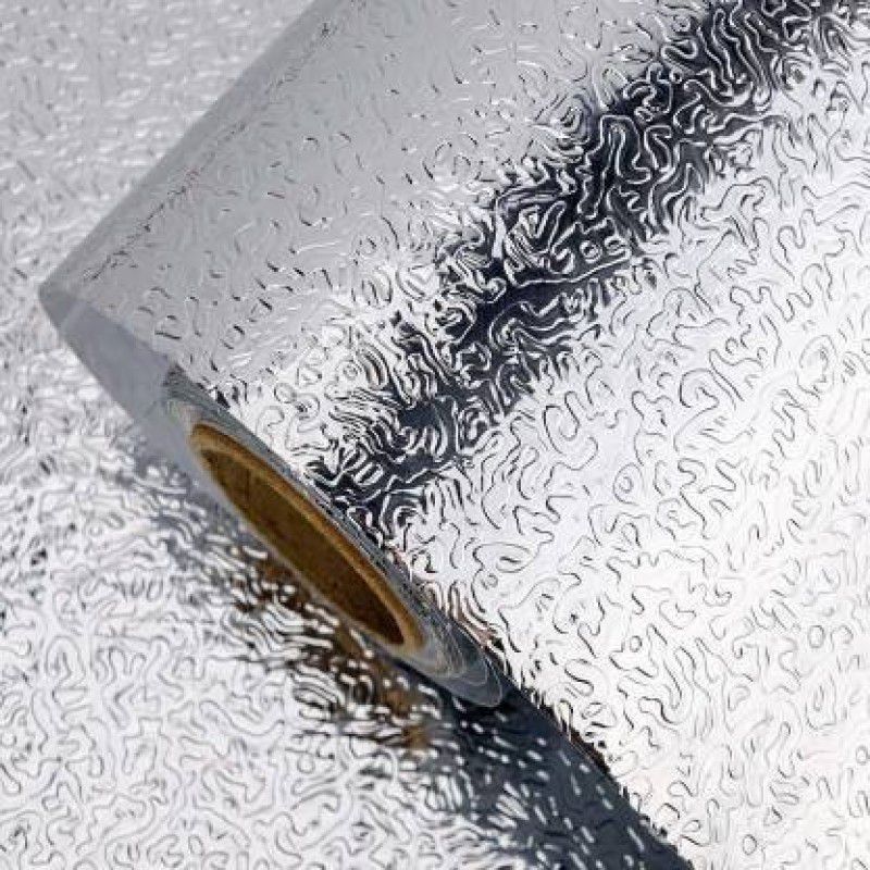 Firewave Aluminum Roll Self Adhesive Paper Peel and Stick Liners Kitchen Wallpaper (2 m) Aluminium Foil  (2 m)