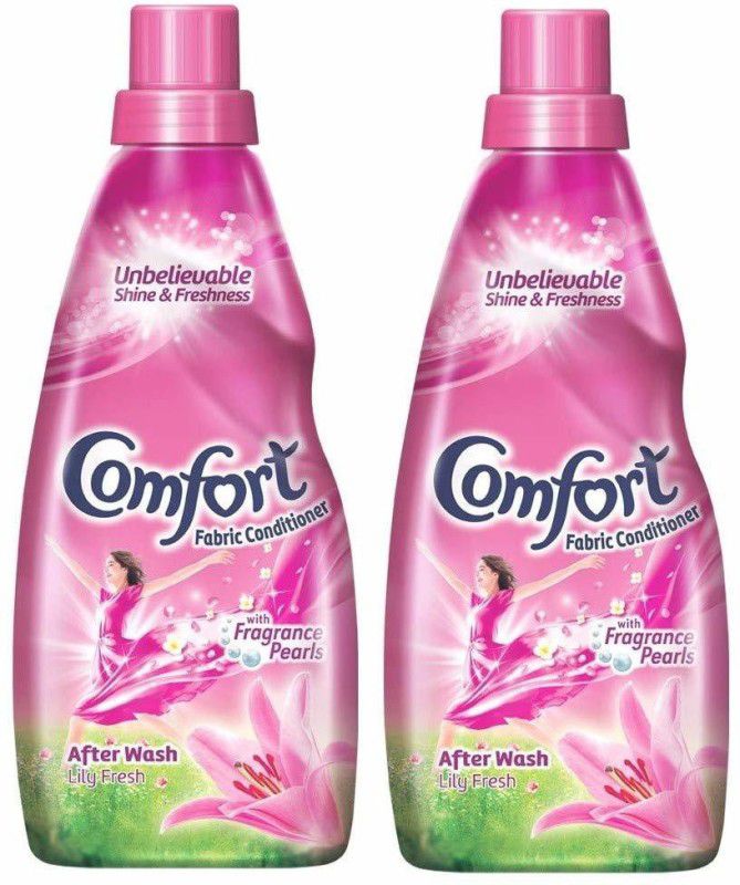 Comfortt After Wash Lily Fresh Fabric Conditioner 860 ML (Pack Of 2)  (2 x 860 ml)