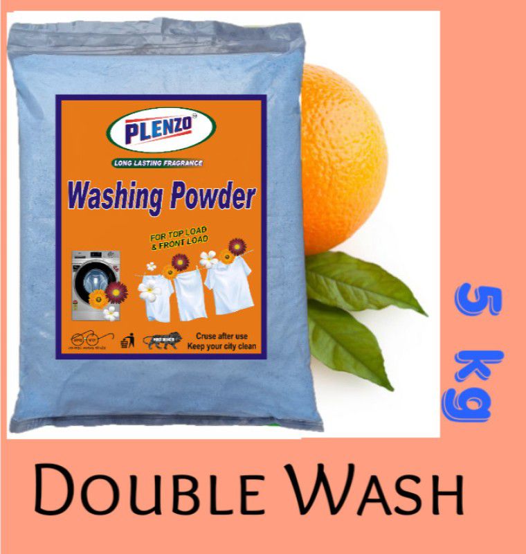Plenzo Double wash A (5kg) Detergent Powder 5 kg  (Lemon)