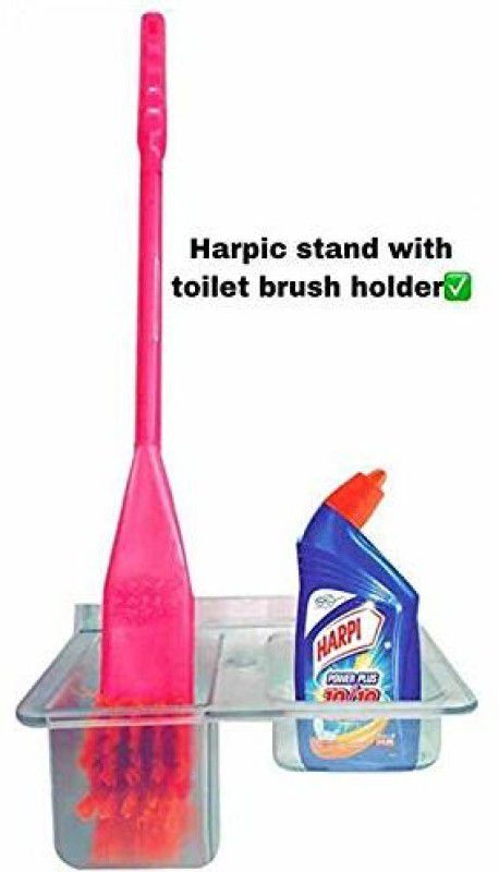 NURAT Strong Toilet Brush Holder Unbreakable Stand Plastic Toothbrush Holder  (Multicolor, Wall Mount)