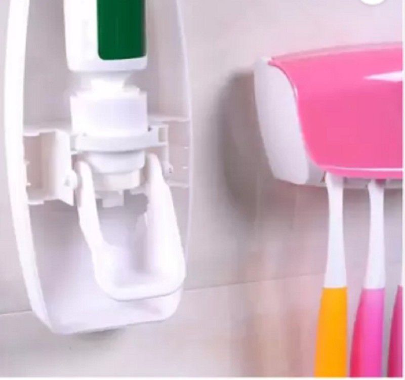 SHM Plastic Toothbrush Holder (Wall Mount) Plastic Toothbrush Holder  (Pink, Wall Mount)