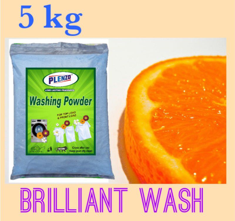 Plenzo Brilliant Wash A (5kg) Detergent Powder 5 kg  (lemon)