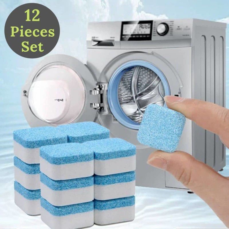 GLAMAXY Washing Machine Cleaner Effervescent Tablet Washer Cleaner PACK OF 12 Detergent Powder 12 g