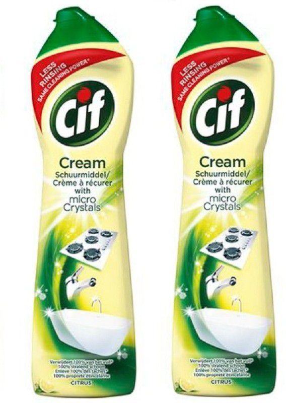 Cif Cream With Micro Crystale Citrus Kitchen Cleaner  (1000 ml, Pack of 2)