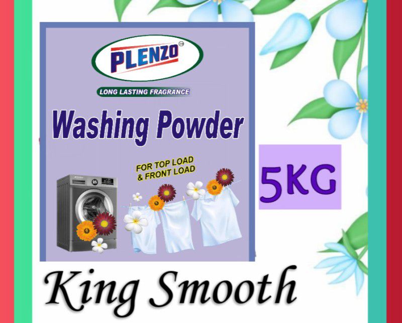 Plenzo King smooth wash B (5kg) Detergent Powder 5 kg  (Lemon fresh)