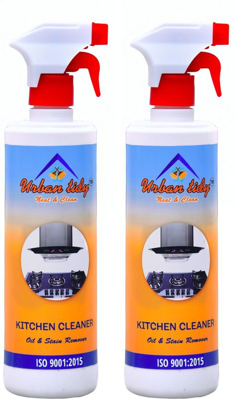 Urban tidy Kitchen Cleaner/Oil Stain Remover/Kitchen Tiles Cleaner/ Kitchen Degreaser/Gas stove Tops Cleaner/Chimney Cleaner/Sinks Cleaner 1L Kitchen Cleaner  (1 L, Pack of 2)