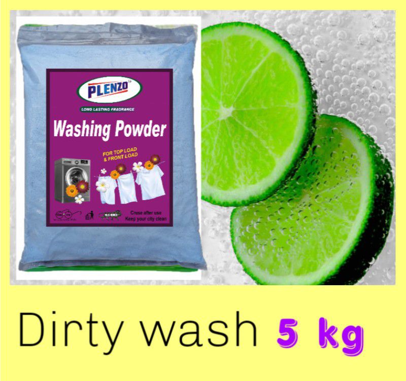 Plenzo Dirty wash A (5kg) Detergent Powder 5 kg  (Lemon)