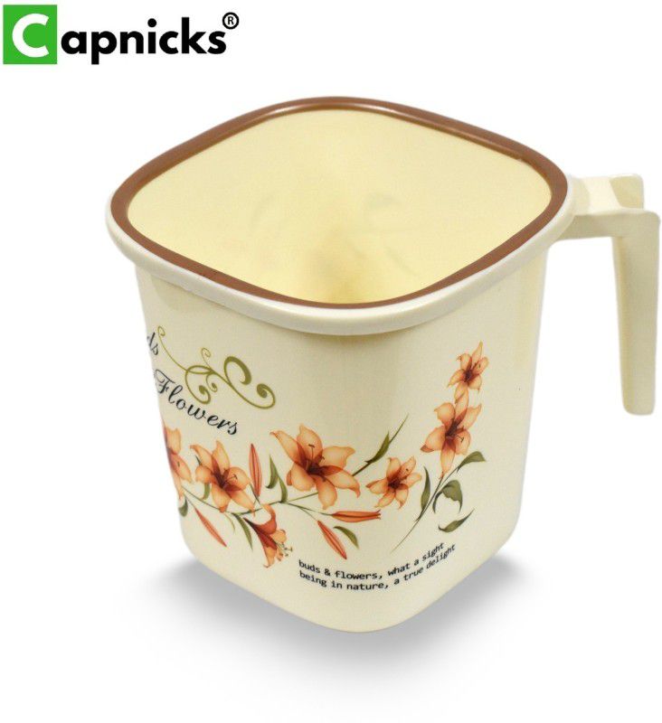 capnicks Plastic Bath Mug  (White 1.5)