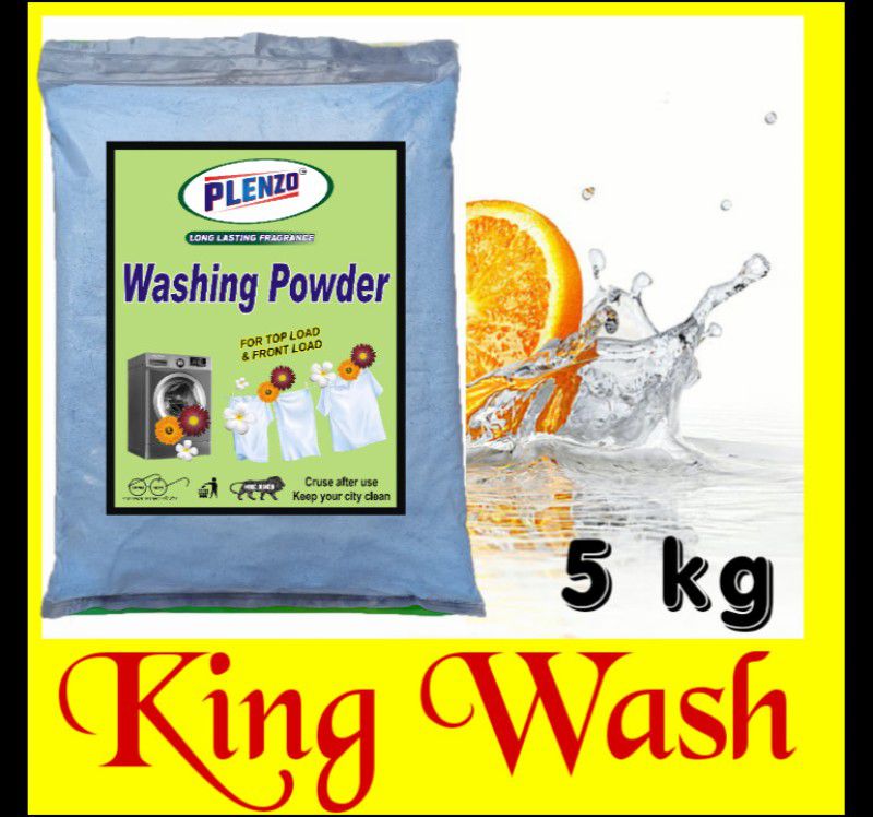 Plenzo Kings wash A (5kg) Detergent Powder 5 kg  (Lemon)