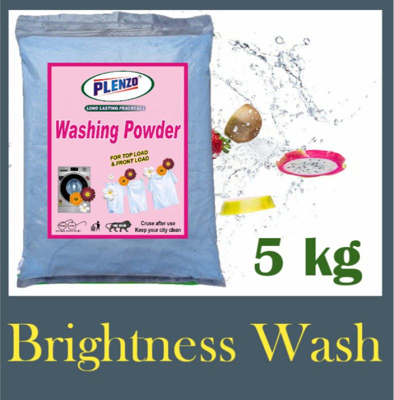 Plenzo Brightness wash A (5kg) Detergent Powder 5 kg  (Lemon Fresh)