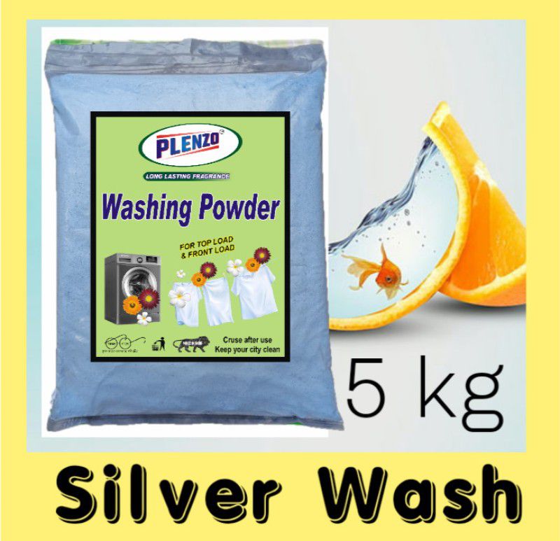 Plenzo Silver wash A (5kg) Detergent Powder 5 kg  (Lemon)