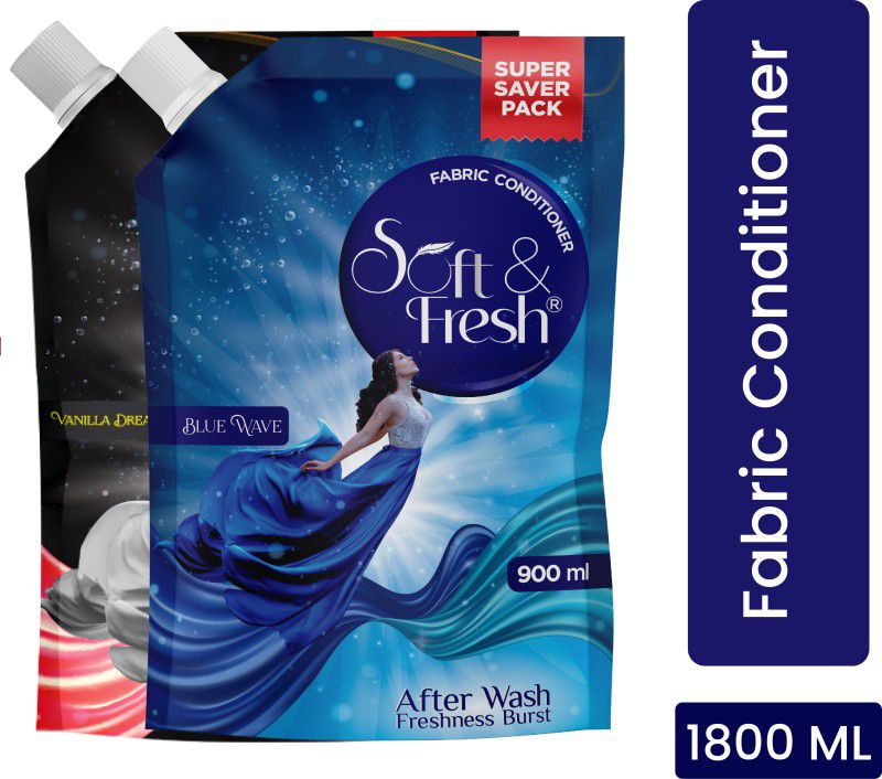 Soft & Fresh Blue Wave & Vanilla Dreams Fabric Conditioner increase shine,softness &Freshness  (2 x 900 ml)