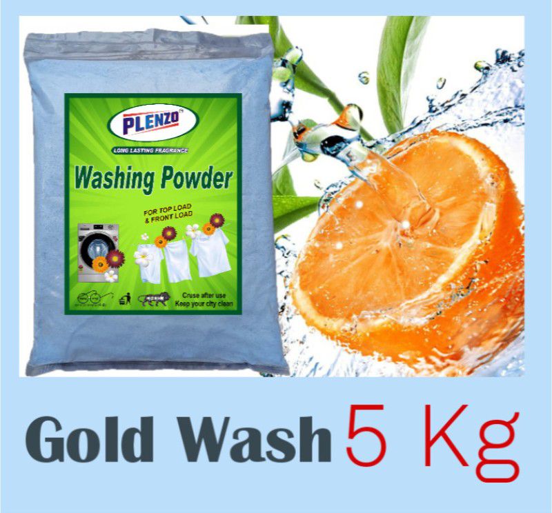 Plenzo Gold wash A (5kg) Detergent Powder 5 kg  (Lemon)