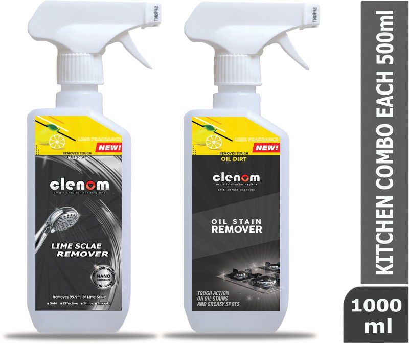 Clenom Kitchen De-Greaser & Limescale Remover (Combo Each 500ml) Kitchen Cleaner  (1000 ml, Pack of 2)
