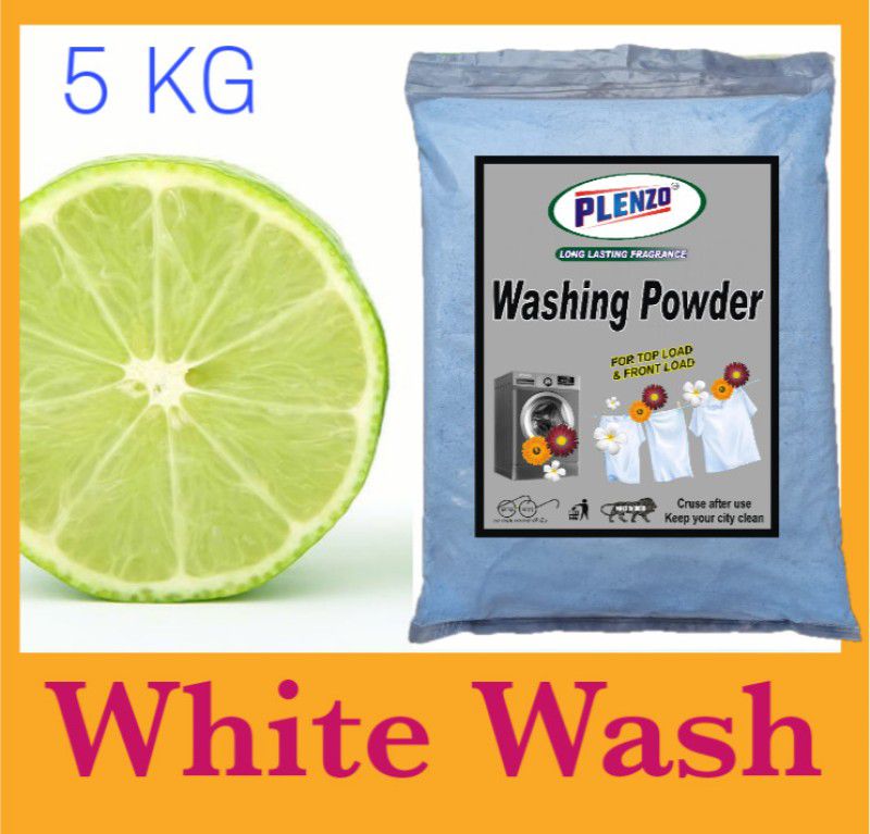 Plenzo White wash A (5kg) Detergent Powder 5 kg  (Lemon)