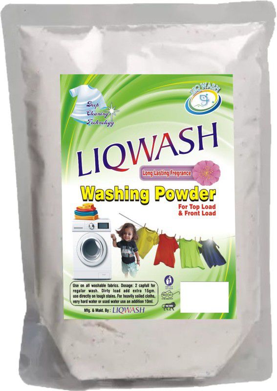 LIQWASH WASHING POWDER TOPLOAD&FRONTLOAD MATic Detergent Powder 4 kg  (fresh-aqua)