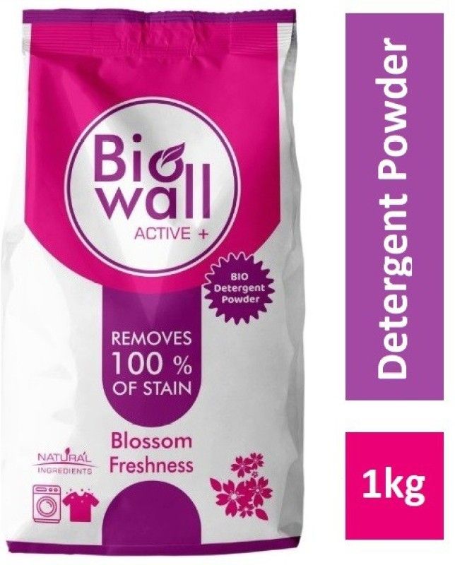 BIOWALL Active Plus Bio Detergent Powder Detergent Powder 1 kg  (Blossom Fragrance)