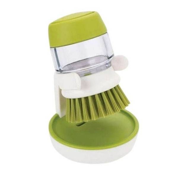 Jesopb - Dishwasher Soap Dispensing Palm Brush