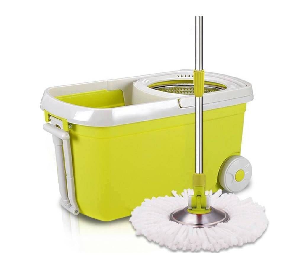 Easy Mop with wheels & stainless steel basket (Blue)