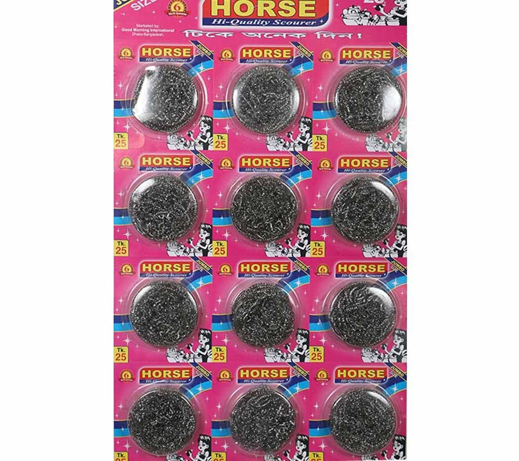 Horse Stainless Steel Scourer - 12pcs