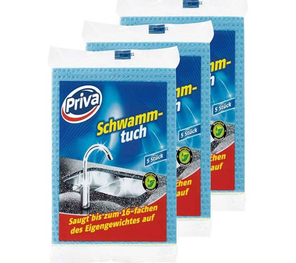 Priva Shwammtuch-Spong Cleaning Cloth-5 pcs pkt-Germany