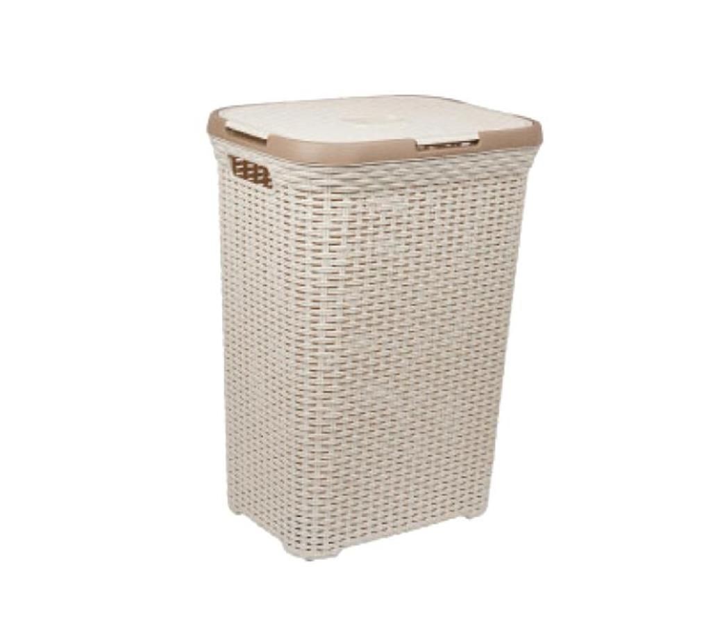 76203 Rattan Laundry Basket - Off White