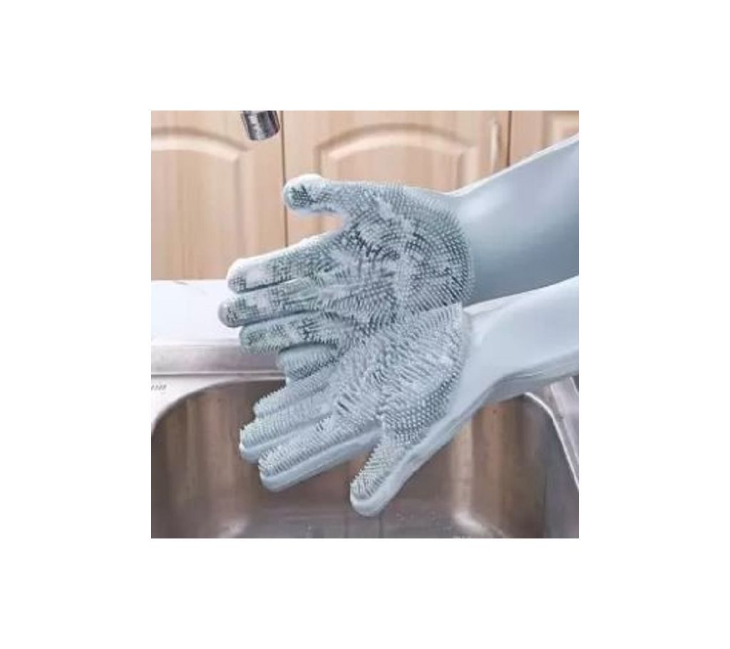Silicone Cleaning Gloves with Wash