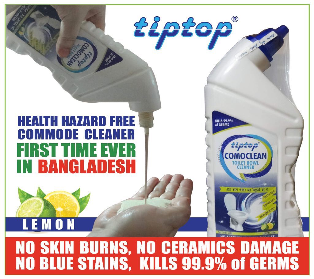 TIPTOP Comoclean 750ml- Eco-friendly Toilet Bowl Cleaner/ Commode & Bathroom Cleaner
