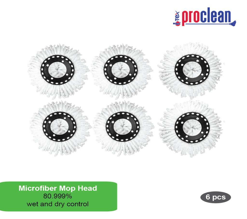 ROTARY MOP REFILL White-6Pcs Pack