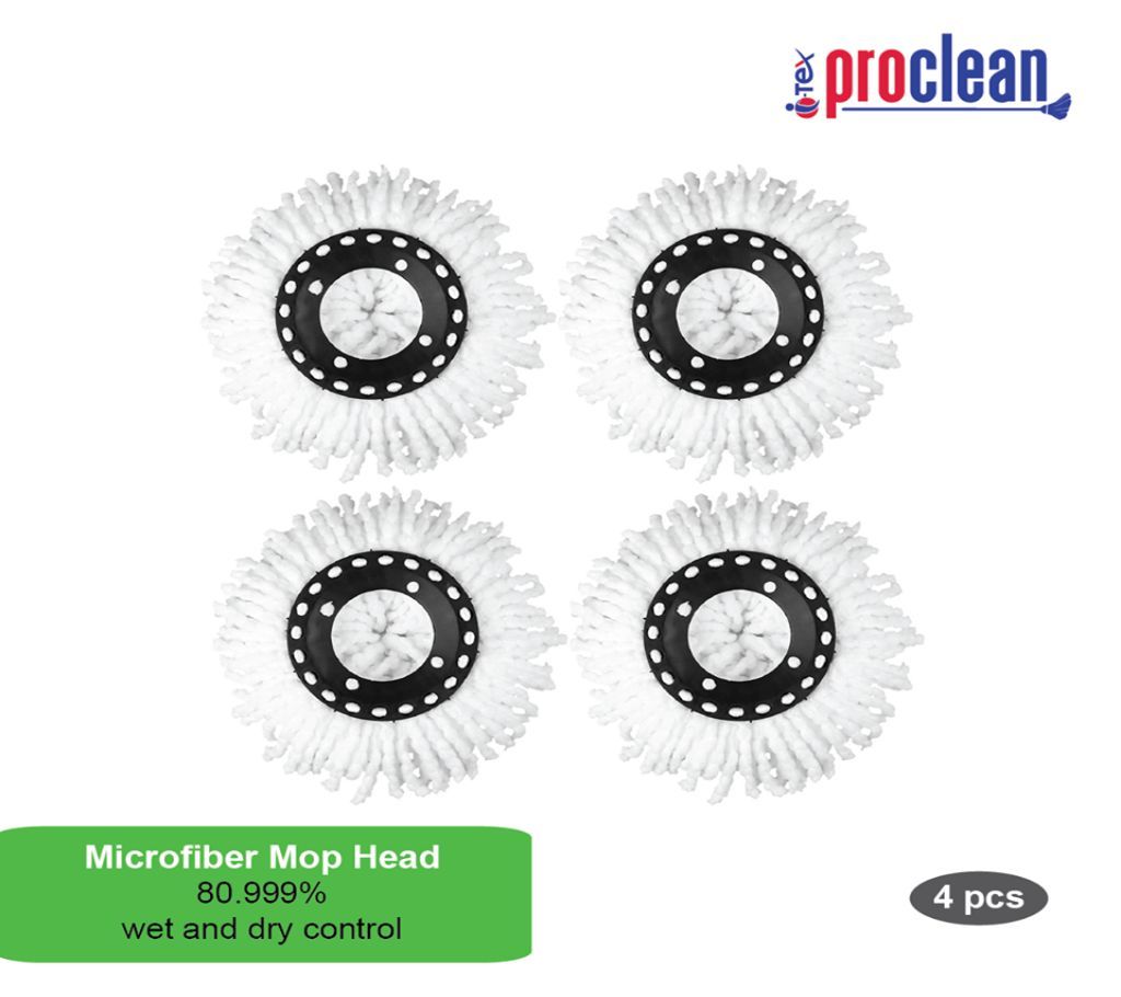 ROTARY MOP REFILL-White-4Pcs Pack