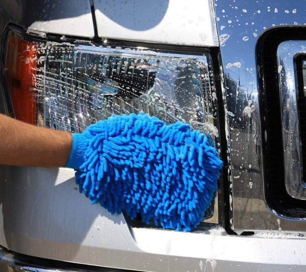 Microfibre Wash and Dust Mitt Cleaning Gloves