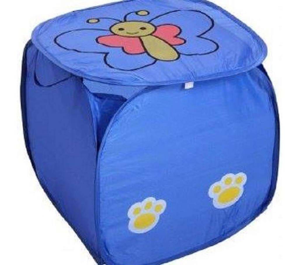 Pop Up Toy Sack Cum Laundry Basket - Blue
