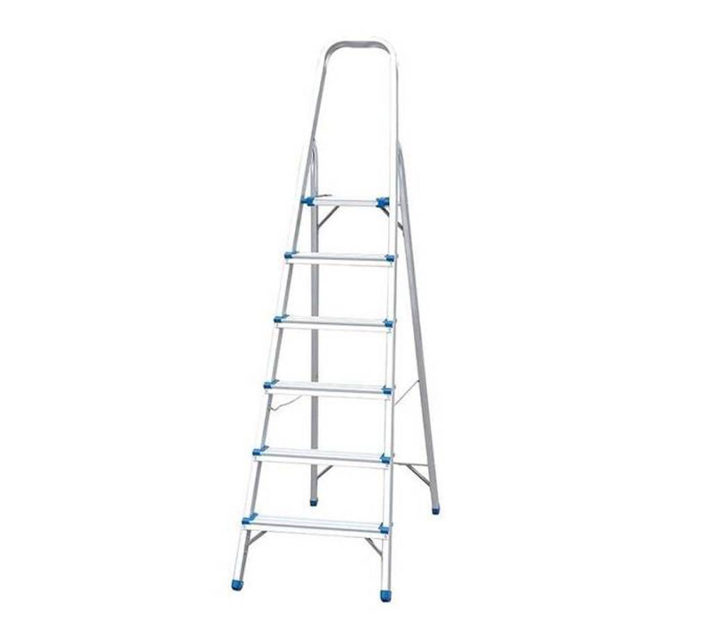 6 Steps Single Ladder - Silver
