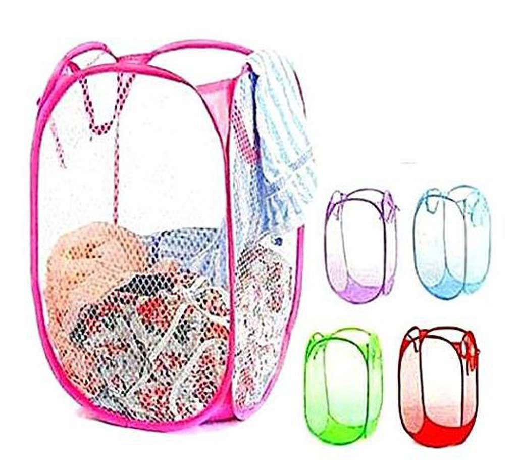 Foldable Pop Up Dirty Clothes Storage Baby Bag - Pink