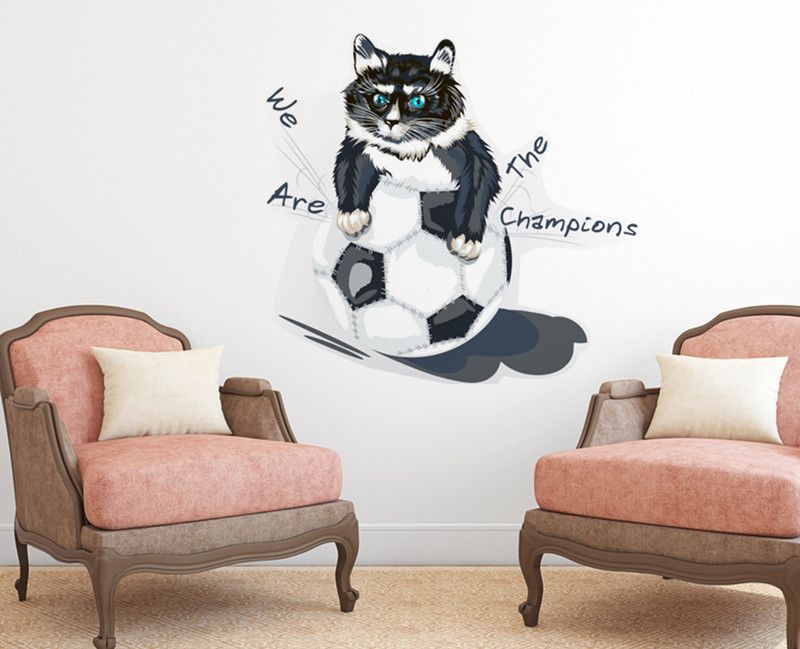 Zampyy 50 cm Champions Self Adhesive Sticker  (Pack of 1)