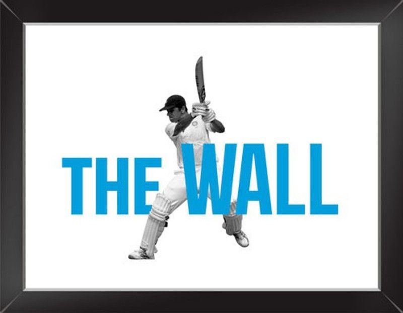 Rahul Dravid Wall Poster With Framed For Home And office Décor Print on Special I-Very Paper (Size 13.5 Inch X 10.5 Inch, Framed) Multicolor Paper Print  (13.5 inch X 10.5 inch, Framed)