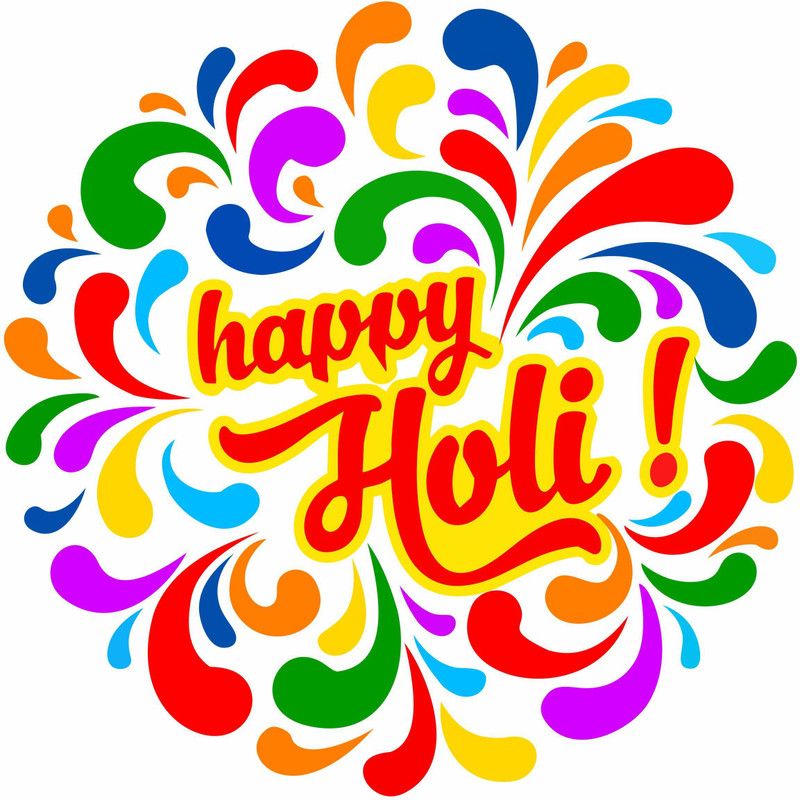 JSS DECORATIONS DESIGNS 61 cm Colourful Happy Holi festival decorative wall sticker Self Adhesive Sticker  (Pack of 1)