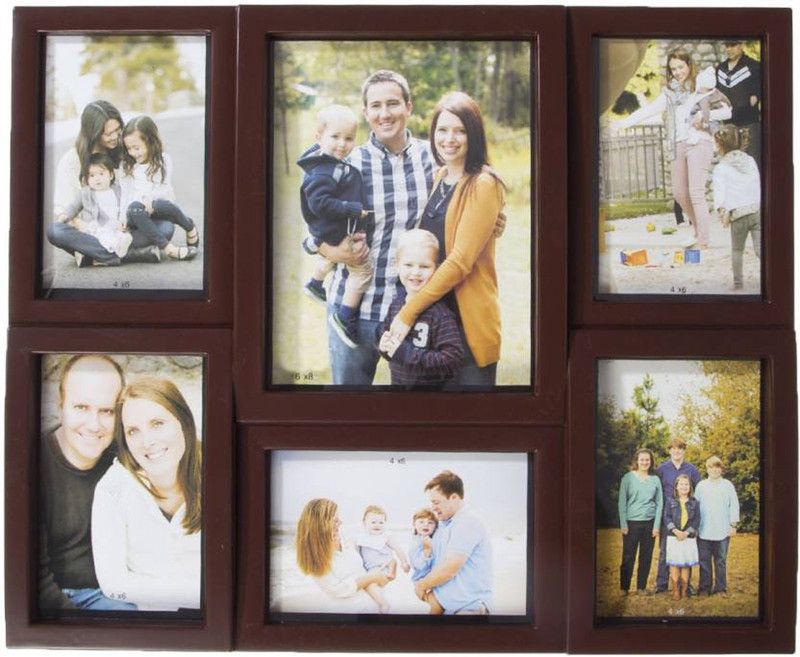 GrabBasket Wood Personalized, Customized Gift Best Friends Reel Photo Collage gift for Friends, BFF with Frame, Birthday Gift,Anniversary Gift Wall  (Brown, 6 Photo(s), 15*10 cm)