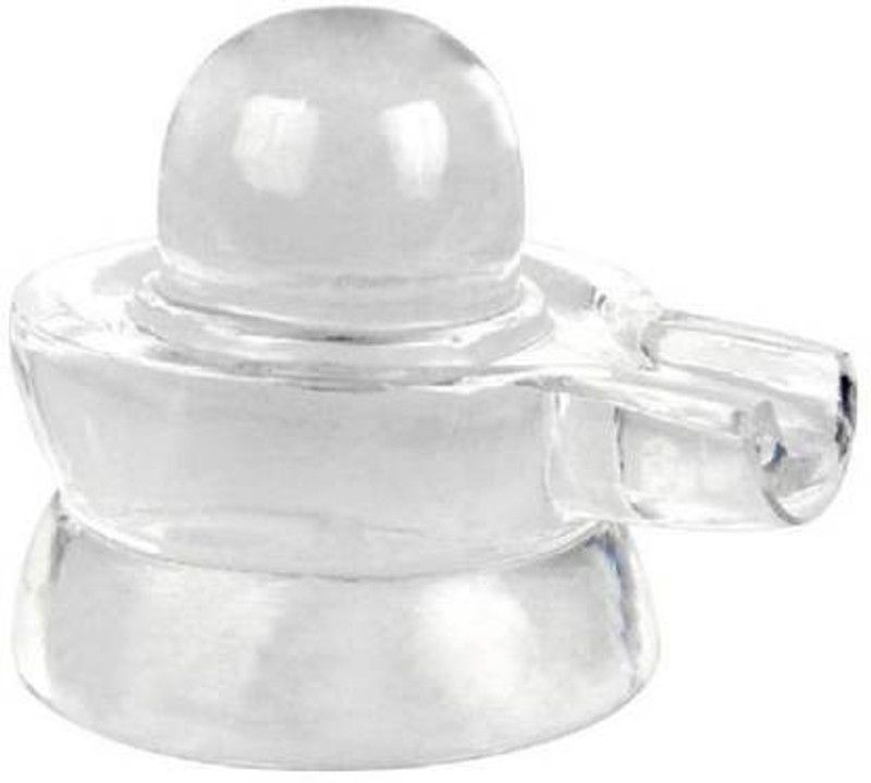 SBBCO 80 gms Pure Sphatik Crystal Shiva Shivling Decorative Showpiece - 6 cm  (Crystal, White)