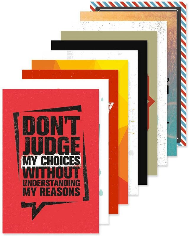 Quote and Motivational Poster Set of 10 (Size 45 x 30 cm )d28 Paper Print  (18 inch X 12 inch)