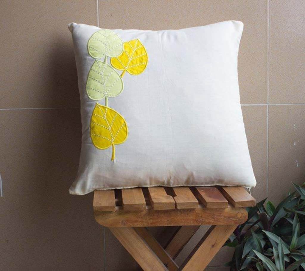 Applique work cushion cover