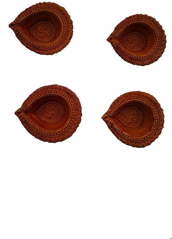 PANKSHRI ENTERPRISE Diya for home decoration Cotton (Pack of 4) Table Diya Set  (Height: 1 inch)