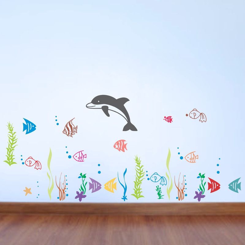 StickMe 100 cm Fantastic Aquarium Wall Sticker - SM 066 Self Adhesive Sticker  (Pack of 1)
