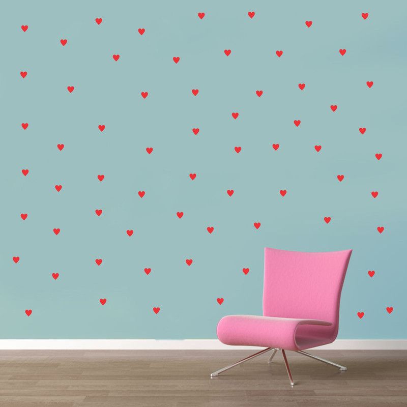 Sticker Hub 91 cm Small Black Hearts Wall Sticker (Free Size) Self Adhesive Sticker  (Pack of 1)
