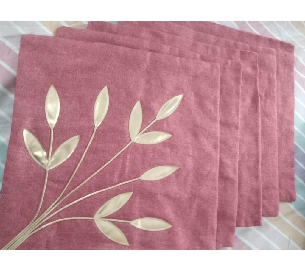 Red and golden cushion covers